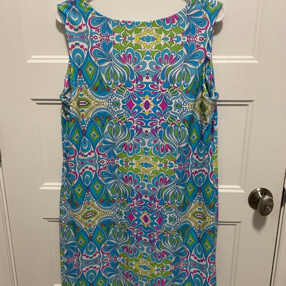 Jude Connally Size XL Bright Mod Geo Print Catalina Sleeveless Dress - Picture 3 of 3